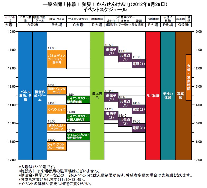 2012 timetable